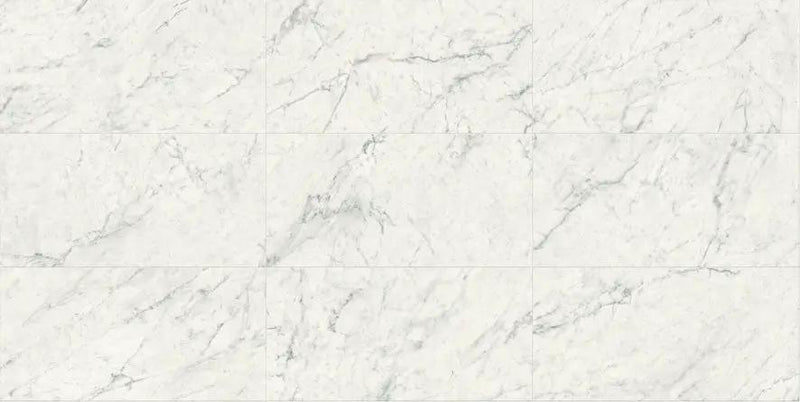Charme Evo Michelangelo Extra White Marble Look Porcelain Tiles 24x48 by landmarkceramics