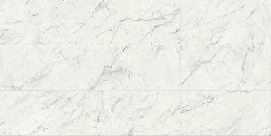 Charme Evo Michelangelo Extra White Bullnose Marble Look Porcelain Moldings 3x24 by landmarkceramics