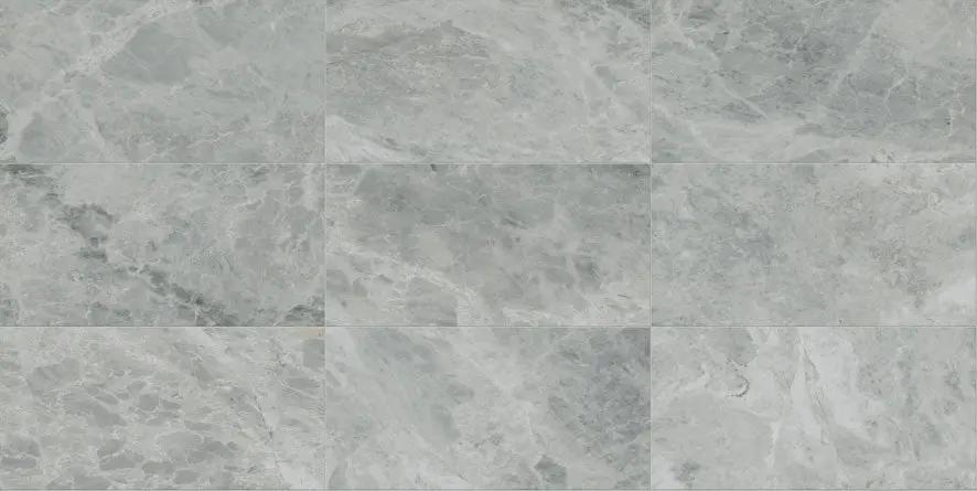 Charme Evo Pearl Grey Bullnose Marble Look Porcelain Moldings 3x24 by landmarkceramics
