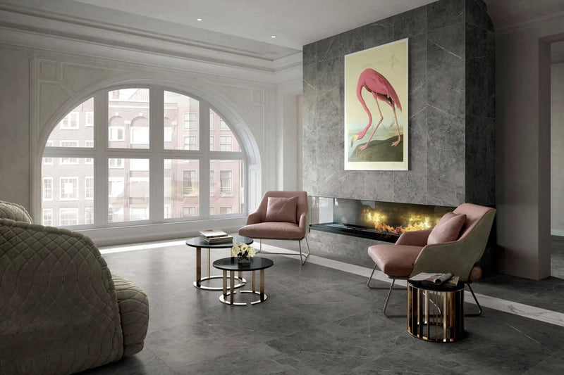Charme Veined Statuario Marble Look Porcelain Tiles 12x24 by landmarkceramics