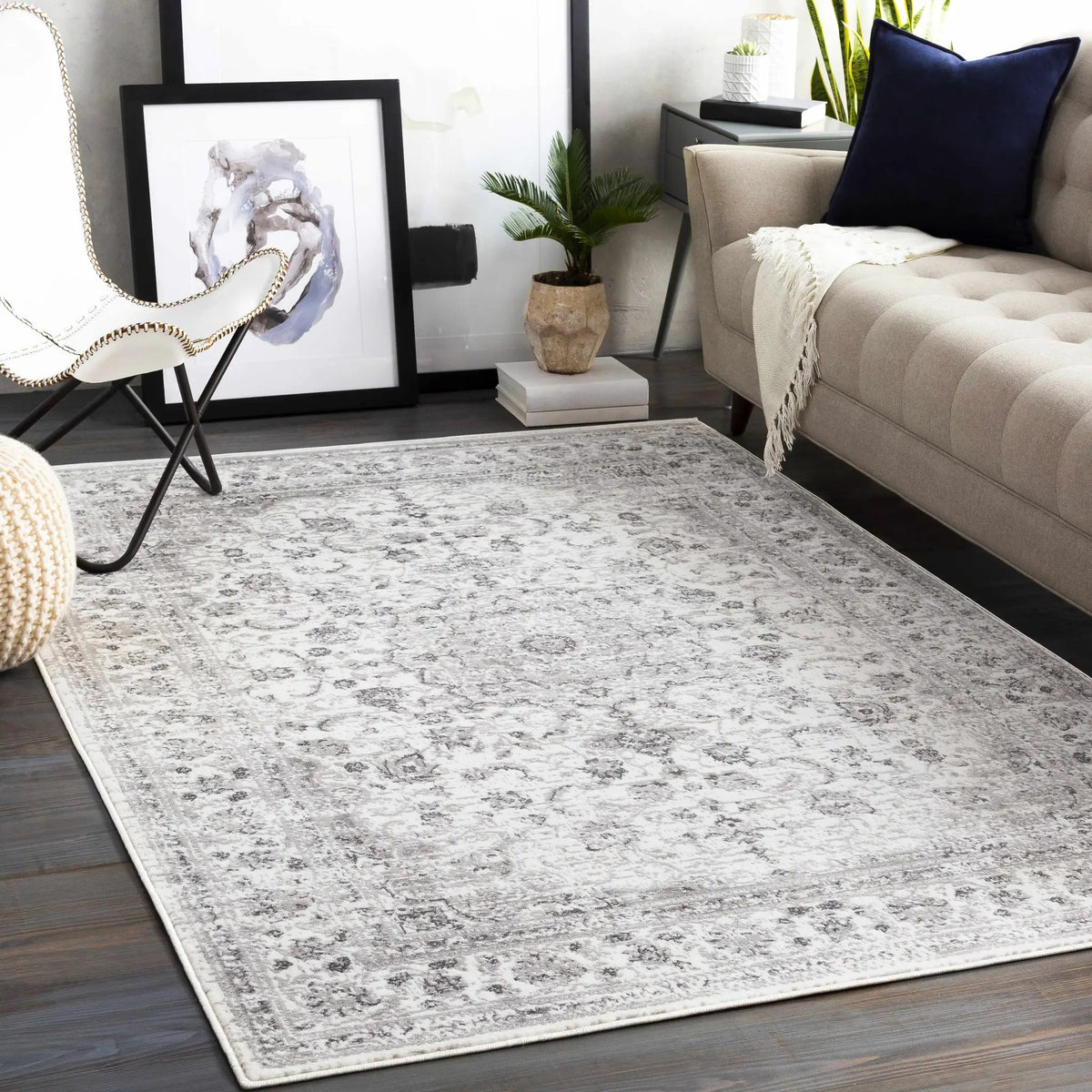 Chicota Area Rug, installed in a room