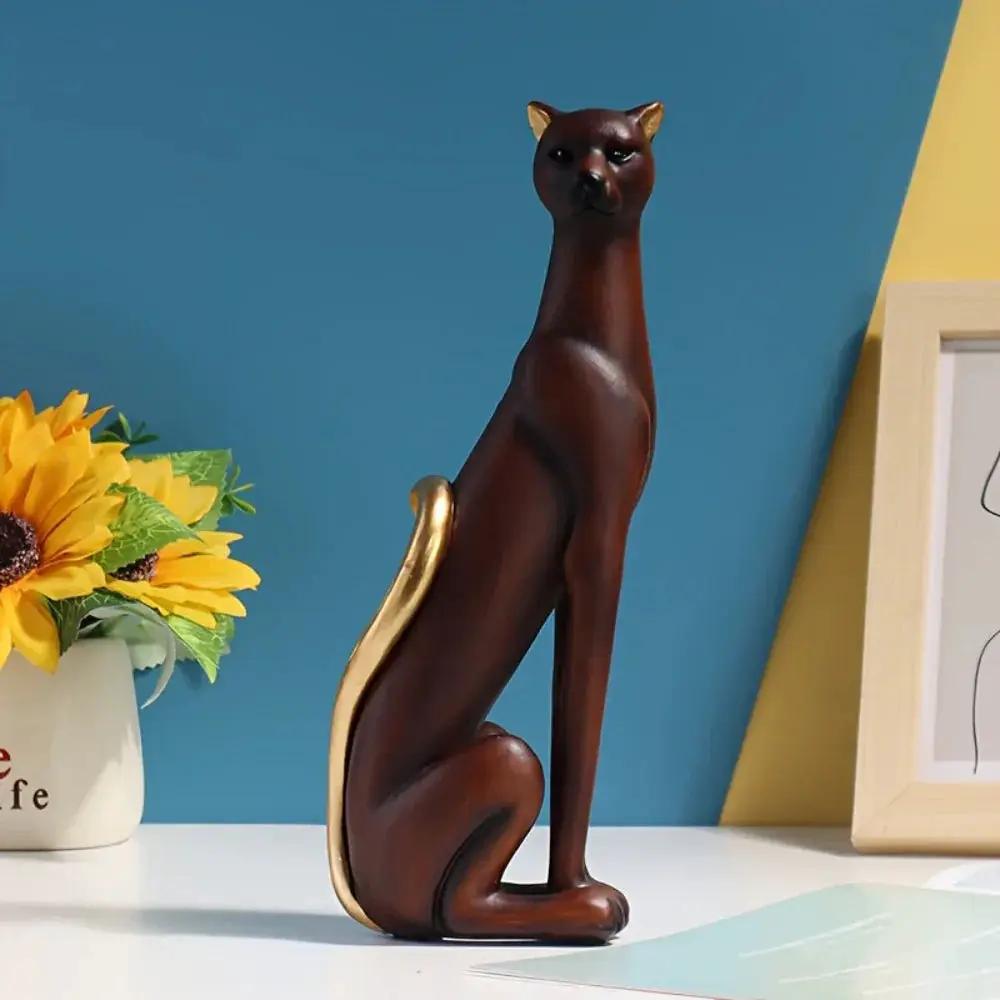 Colorful Cheetah Figurine Modern Artistic Table Decor by House Of Avana