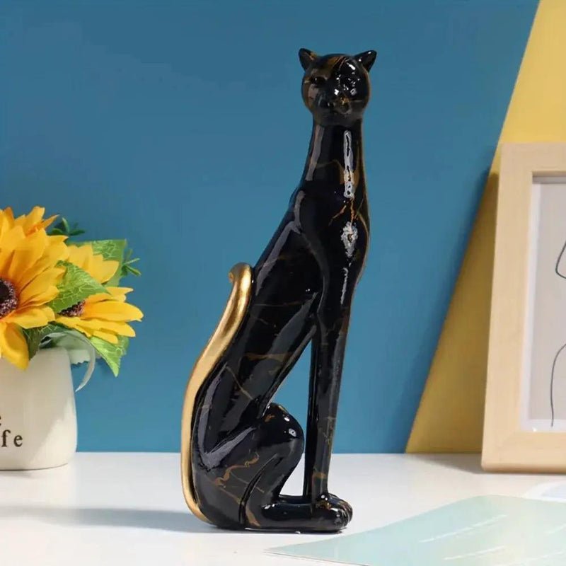 Colorful Cheetah Figurine Modern Artistic Table Decor by House Of Avana