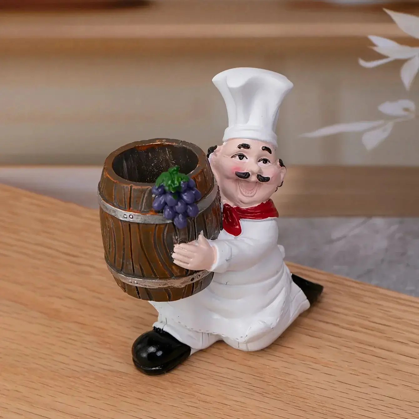 Chef Statue - Decorative Wooden Toothpick Holder by House Of Avana