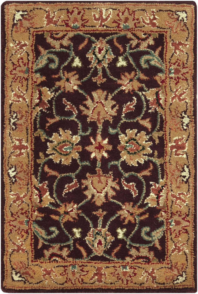 Cherryfield Burgundy 1024 Wool Area Rug by Boutique Rugs