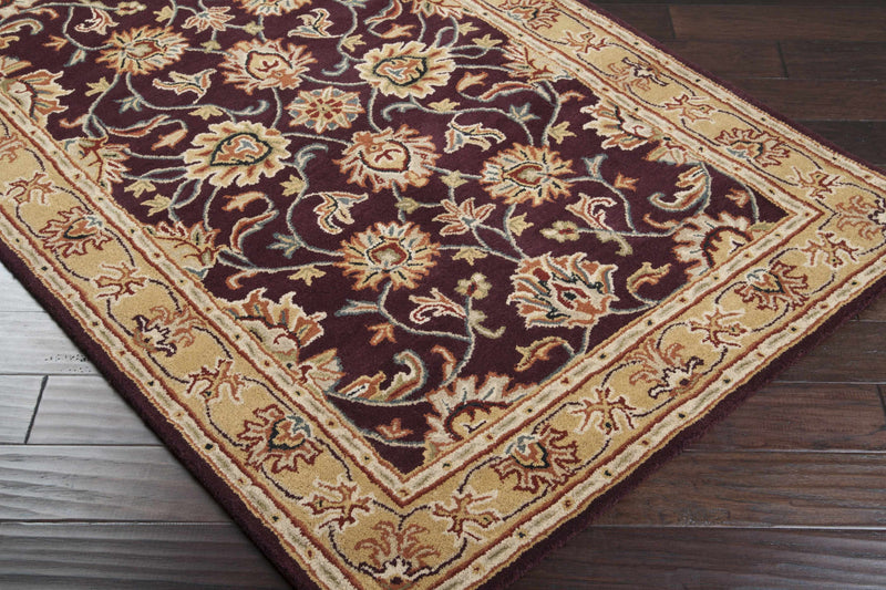 Cherryfield Burgundy 1024 Wool Area Rug by Boutique Rugs