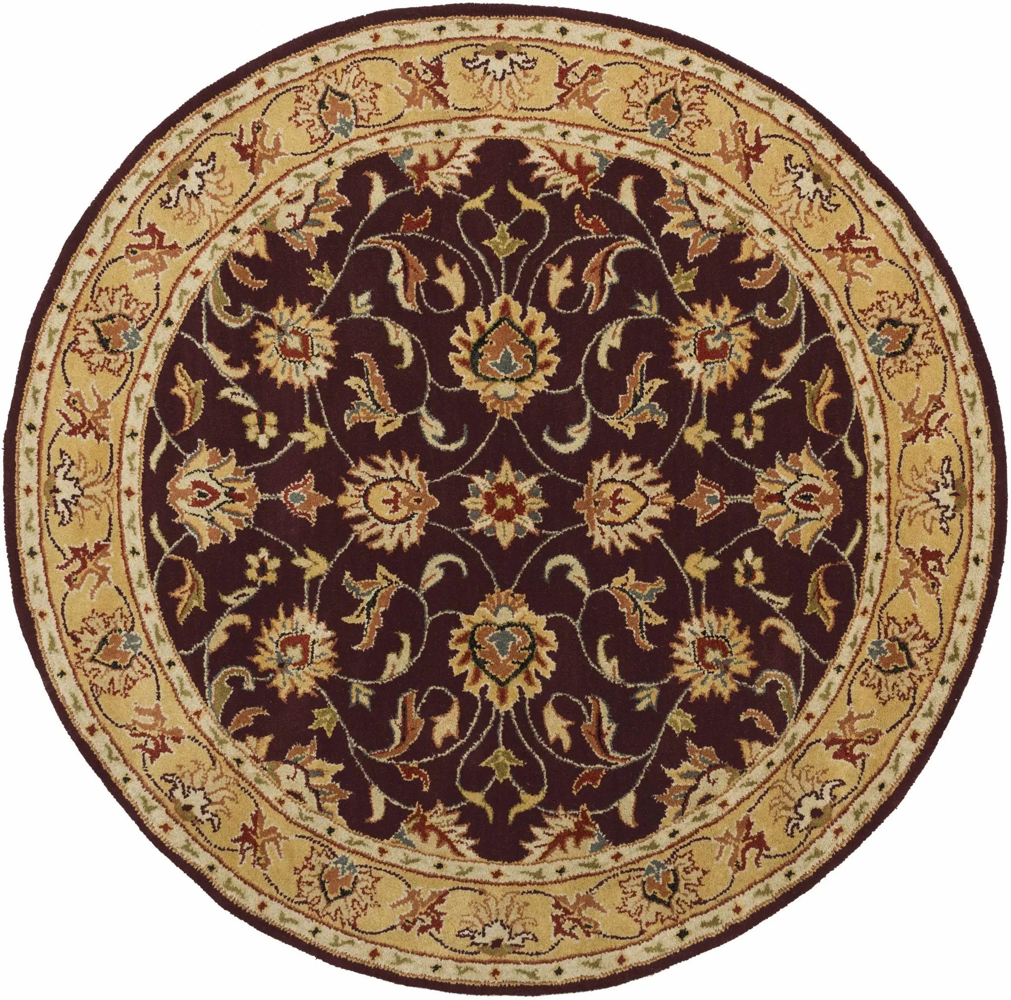 Cherryfield Burgundy 1024 Wool Area Rug by Boutique Rugs