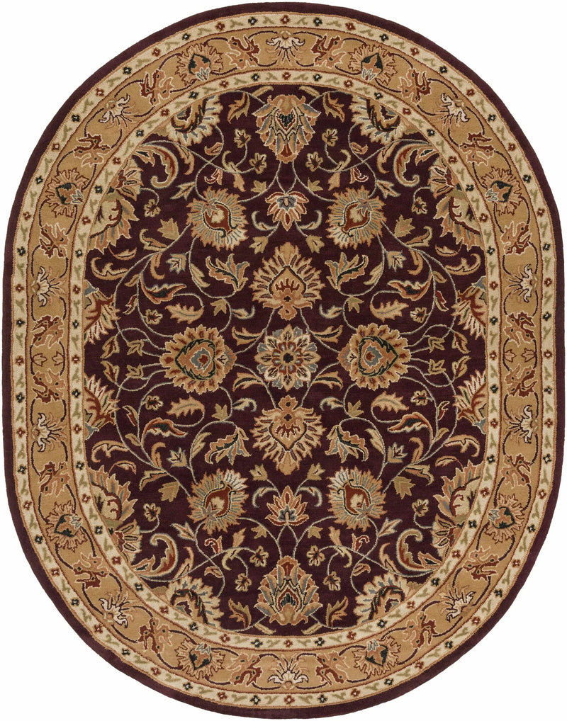 Cherryfield Burgundy 1024 Wool Area Rug by Boutique Rugs