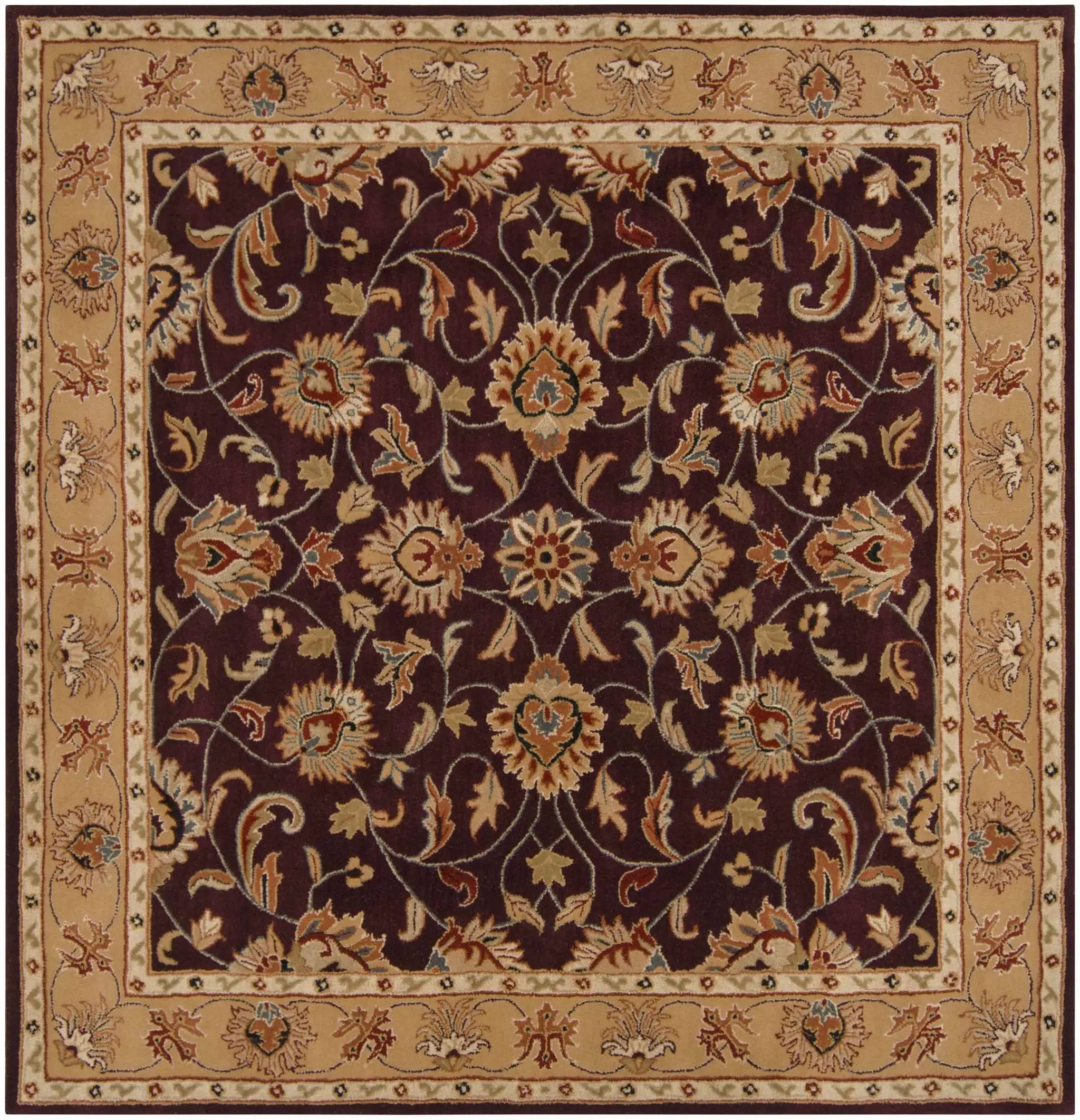 Cherryfield Burgundy 1024 Wool Area Rug by Boutique Rugs