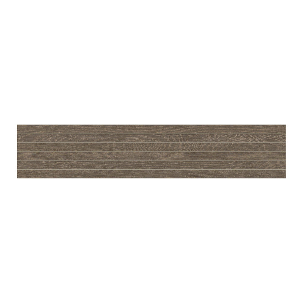 Almond Matte Groove Wood Look Porcelain Mosaics 8x40 Porcelain Matte 8x48 Mosaics