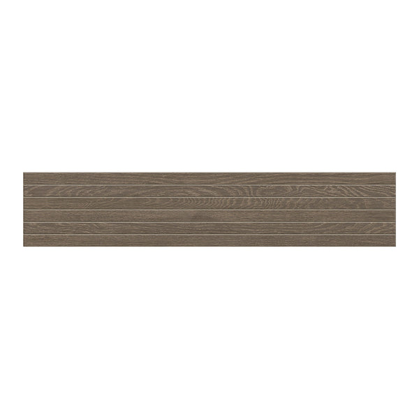 Almond Matte Groove Wood Look Porcelain Mosaics 8x40
