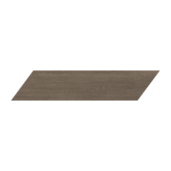 Almond Rectified Chevron Wood Look Porcelain Tiles 8x40