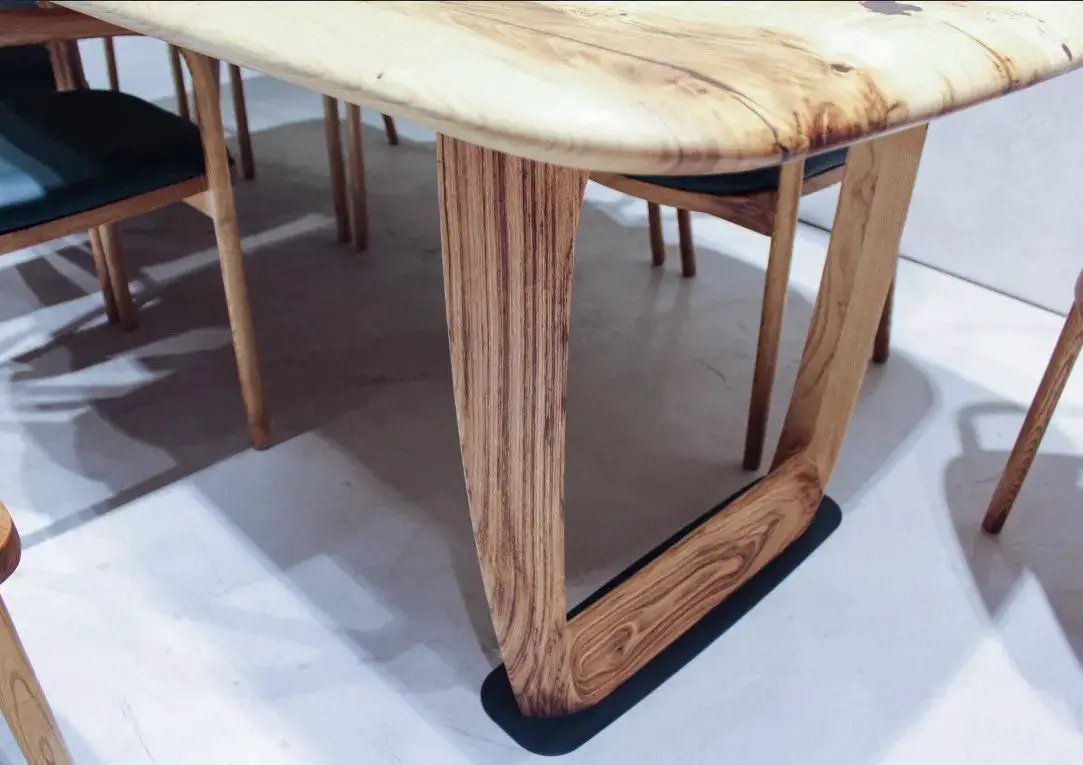 Rustic Solid Chestnut Wood Dining Table with Chestnut Legs, photo 4 of 9