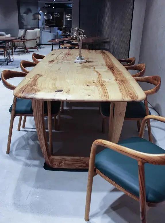 Rustic Solid Chestnut Wood Dining Table with Chestnut Legs, photo 9 of 9