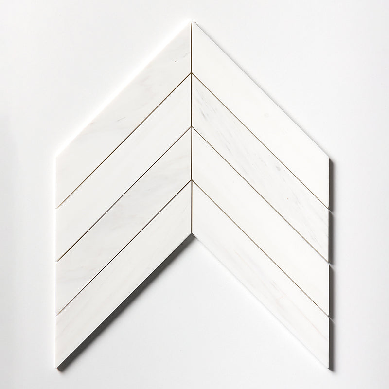 Bianco Dolomiti Honed Chevron Waterjet Marble Waterjet Mosaics 13x10 Marble Honed 14x14 Waterjet Mosaics