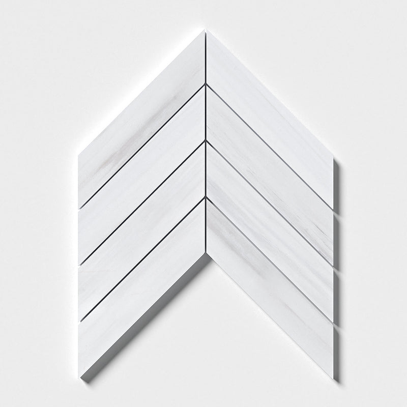 Bianco Dolomiti Polished Chevron Waterjet Marble Waterjet Mosaics 13x10 Marble Polished 14x14 Waterjet Mosaics