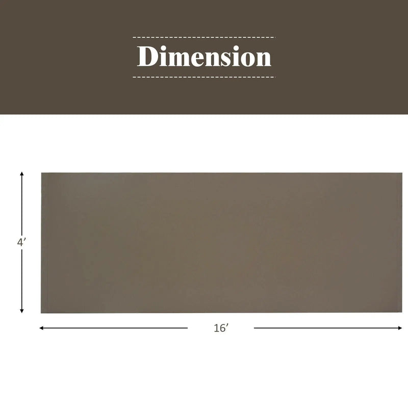 16' x 8' 2Pcs Universal Replacement Canopy for Pergola Structure Sun Awning-Brown by DirectDeals