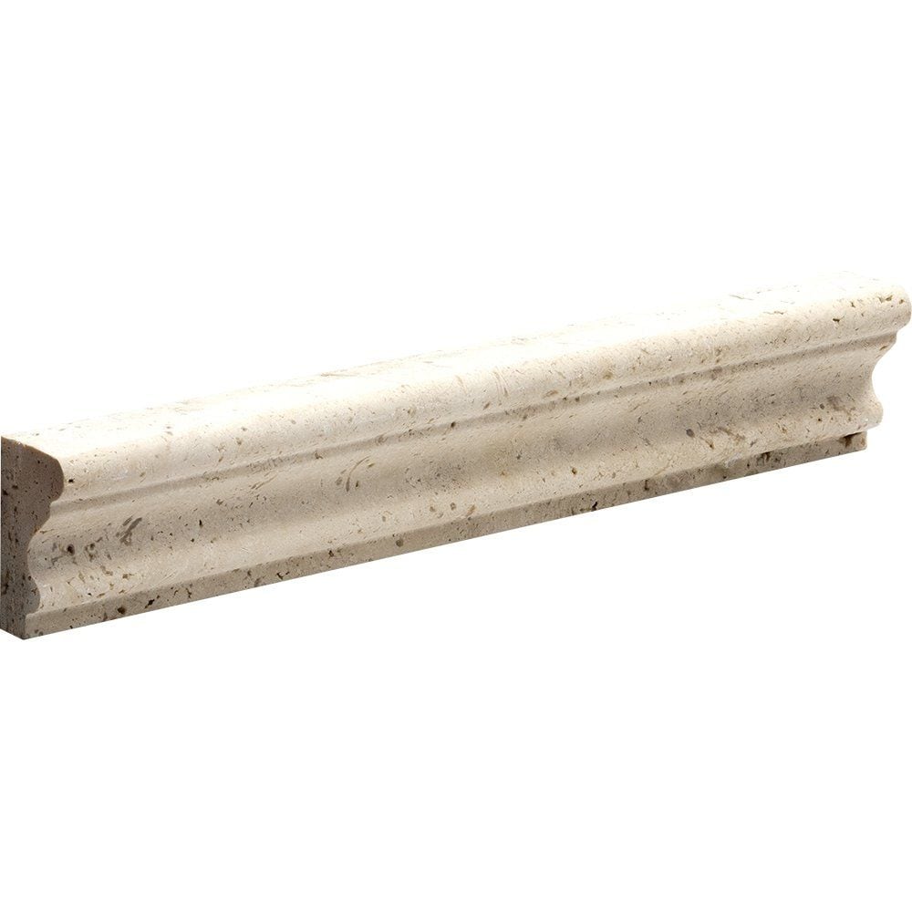 Chiaro Honed Andorra Travertine Moldings 2x12 Travertine Honed 2x12 Moldings