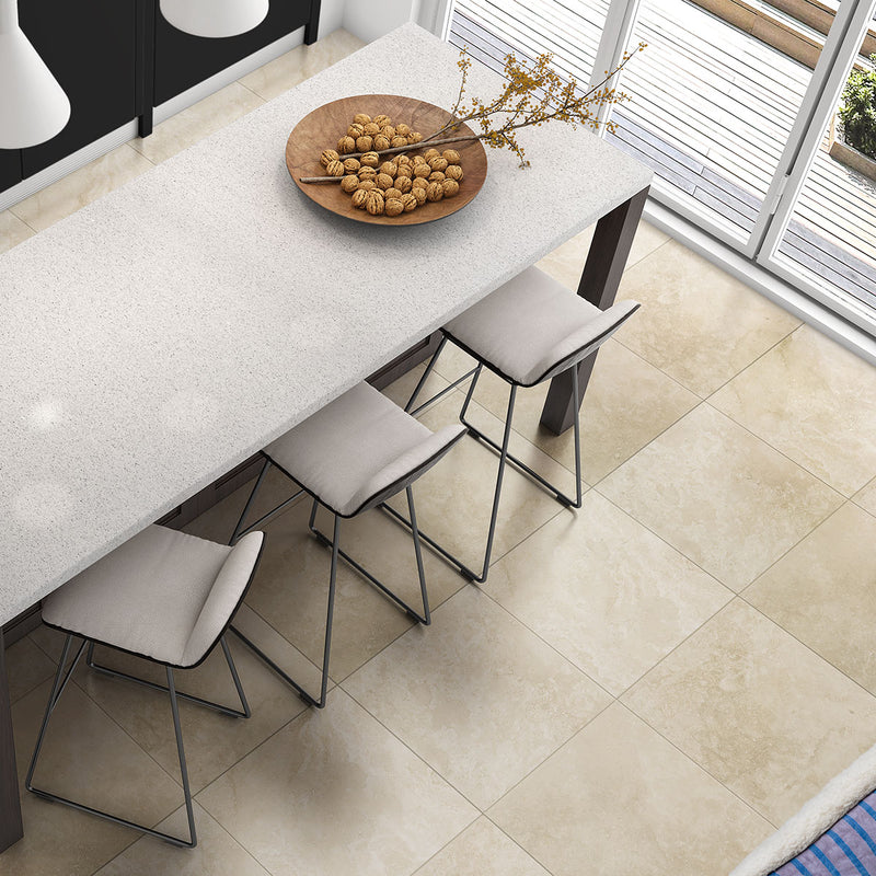 Chiaro Honed Filled Travertine Tiles 12x12 Travertine Honed Filled 12x12 Tiles — 2