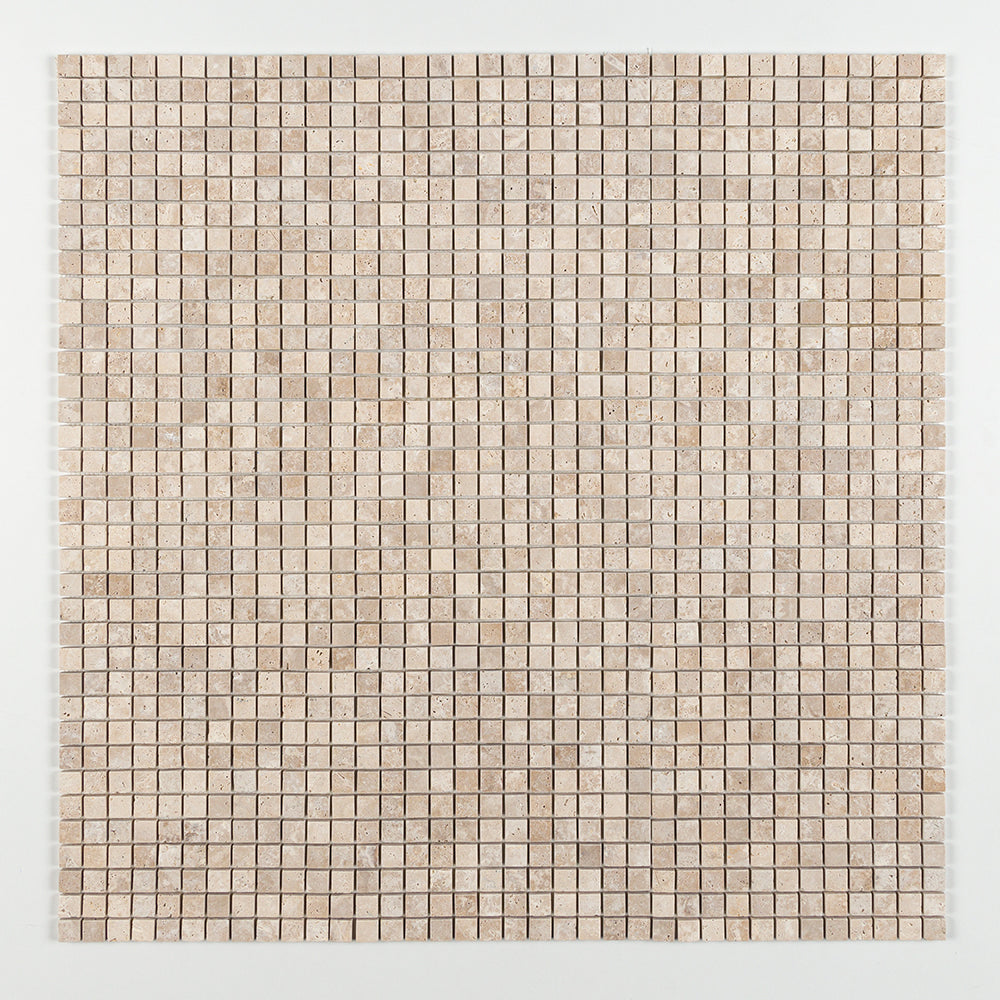 Chiaro Tumbled 1x1 Travertine Mosaics 12x12 Travertine Tumbled 12x12 Mosaics — 1