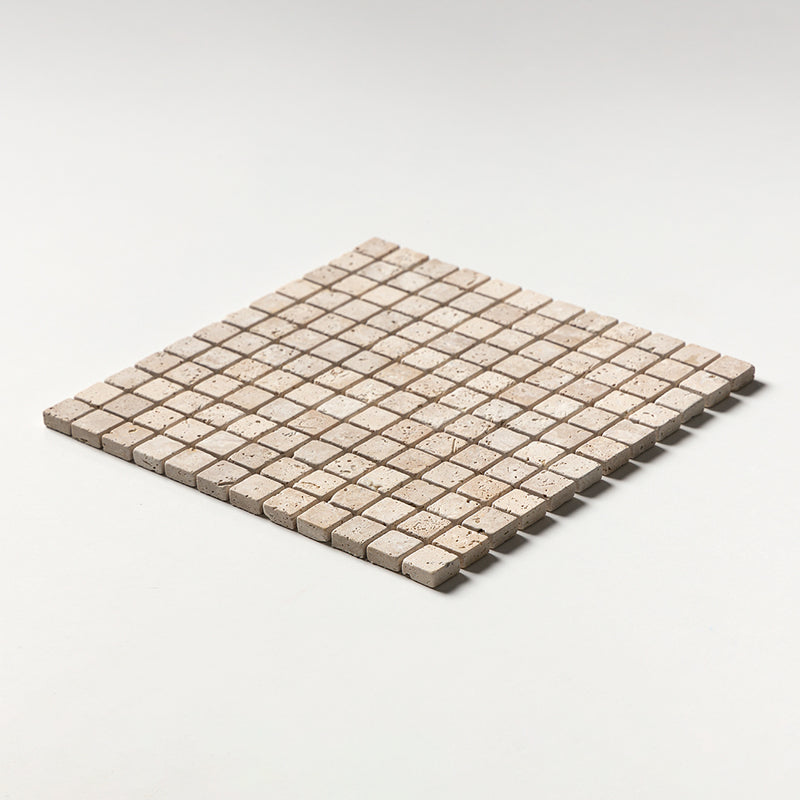 Chiaro Tumbled 1x1 Travertine Mosaics 12x12 Travertine Tumbled 12x12 Mosaics — 2
