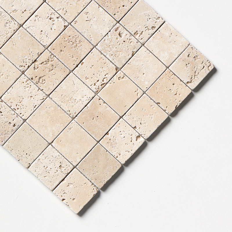 Chiaro Tumbled 2x2 Travertine Mosaics 12x12 Travertine Tumbled 12x12 Mosaics — 3