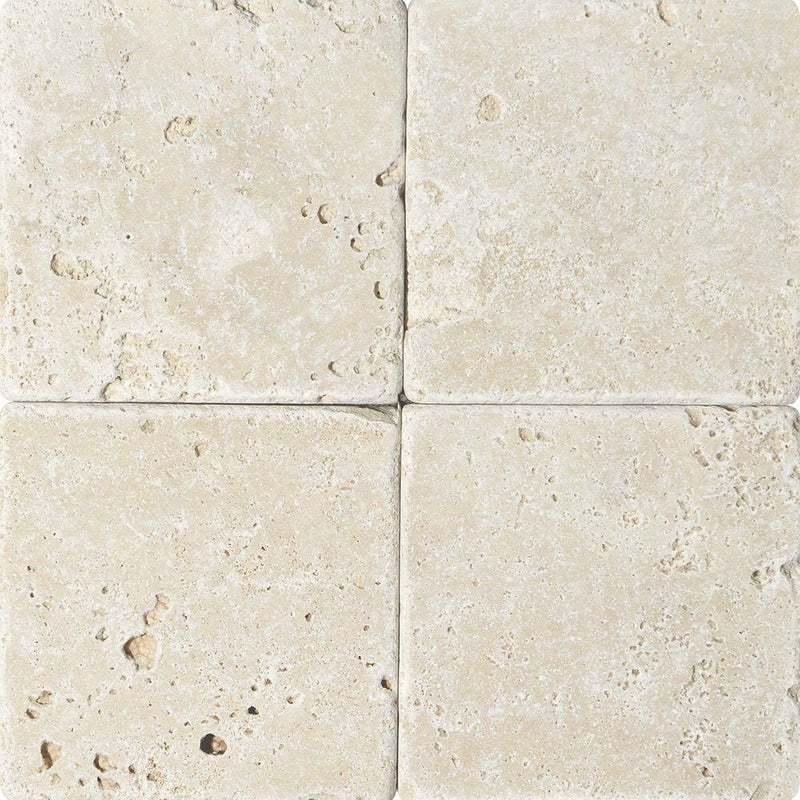 Chiaro Tumbled Travertine Tiles 6x6 Travertine Tumbled 6x6 Tiles
