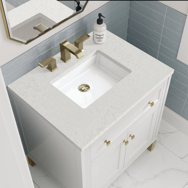James Martin Chicago 30" Single Bathroom Vanity, Glossy White