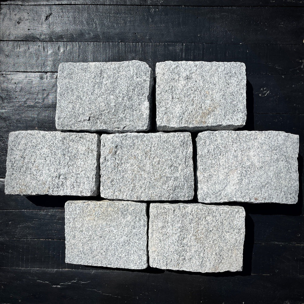 New Jumbo Granite Belgian Block 10” x 7” x 4” – Grey, Pink, Buff, Black by Chief Bricks
