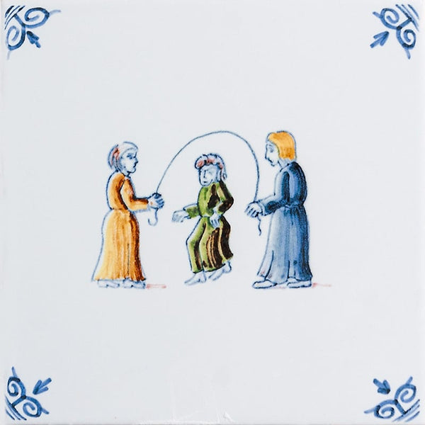 Child's Play Glazed Delft Ceramic Tiles 6x6