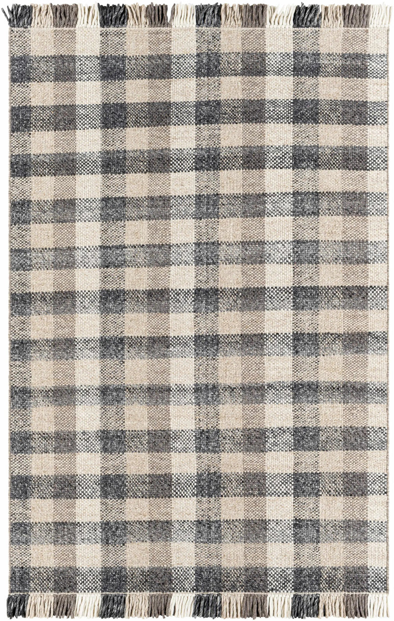 Chilliwack Gray Plaid Wool Rug by Boutique Rugs