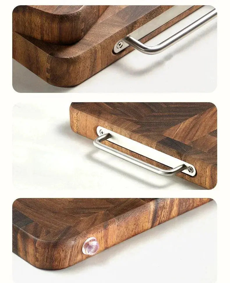 Chopping Board - Heavy Duty Wooden Black Walnut Double-Sided by House Of Avana
