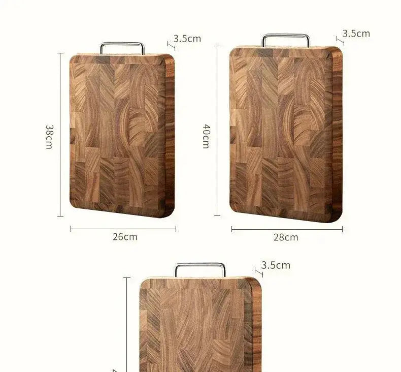 Chopping Board - Heavy Duty Wooden Black Walnut Double-Sided by House Of Avana