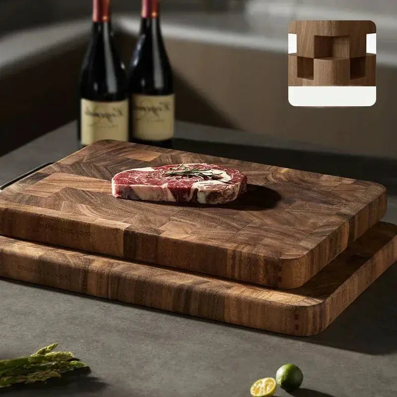Chopping Board - Heavy Duty Wooden Black Walnut Double-Sided by House Of Avana