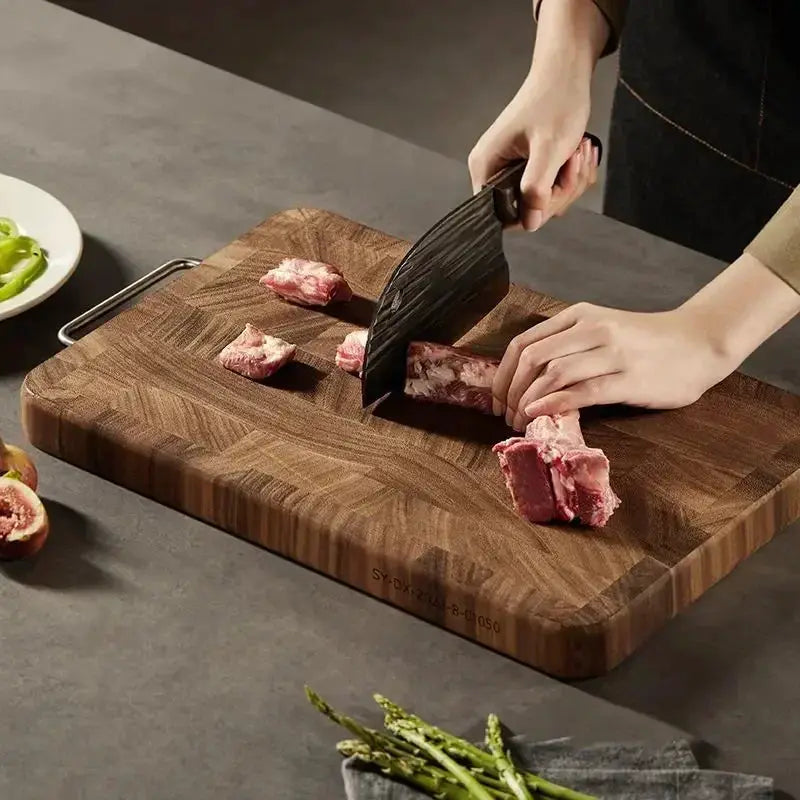 Chopping Board - Heavy Duty Wooden Black Walnut Double-Sided by House Of Avana