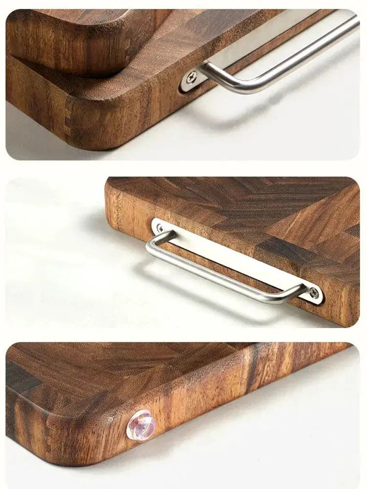 Chopping Board - Heavy Duty Wooden Black Walnut Double-Sided by House Of Avana