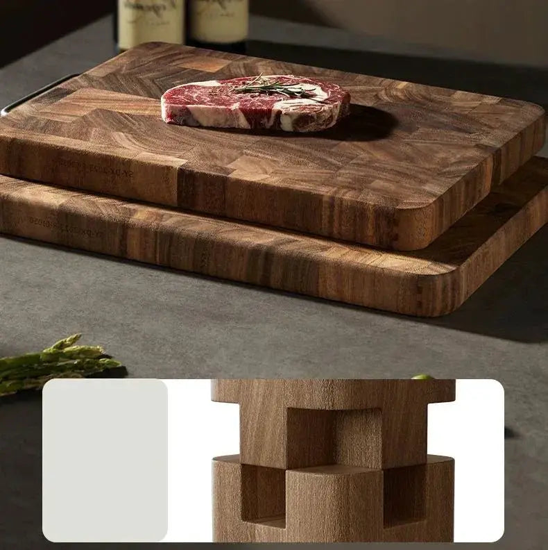 Chopping Board - Heavy Duty Wooden Black Walnut Double-Sided by House Of Avana
