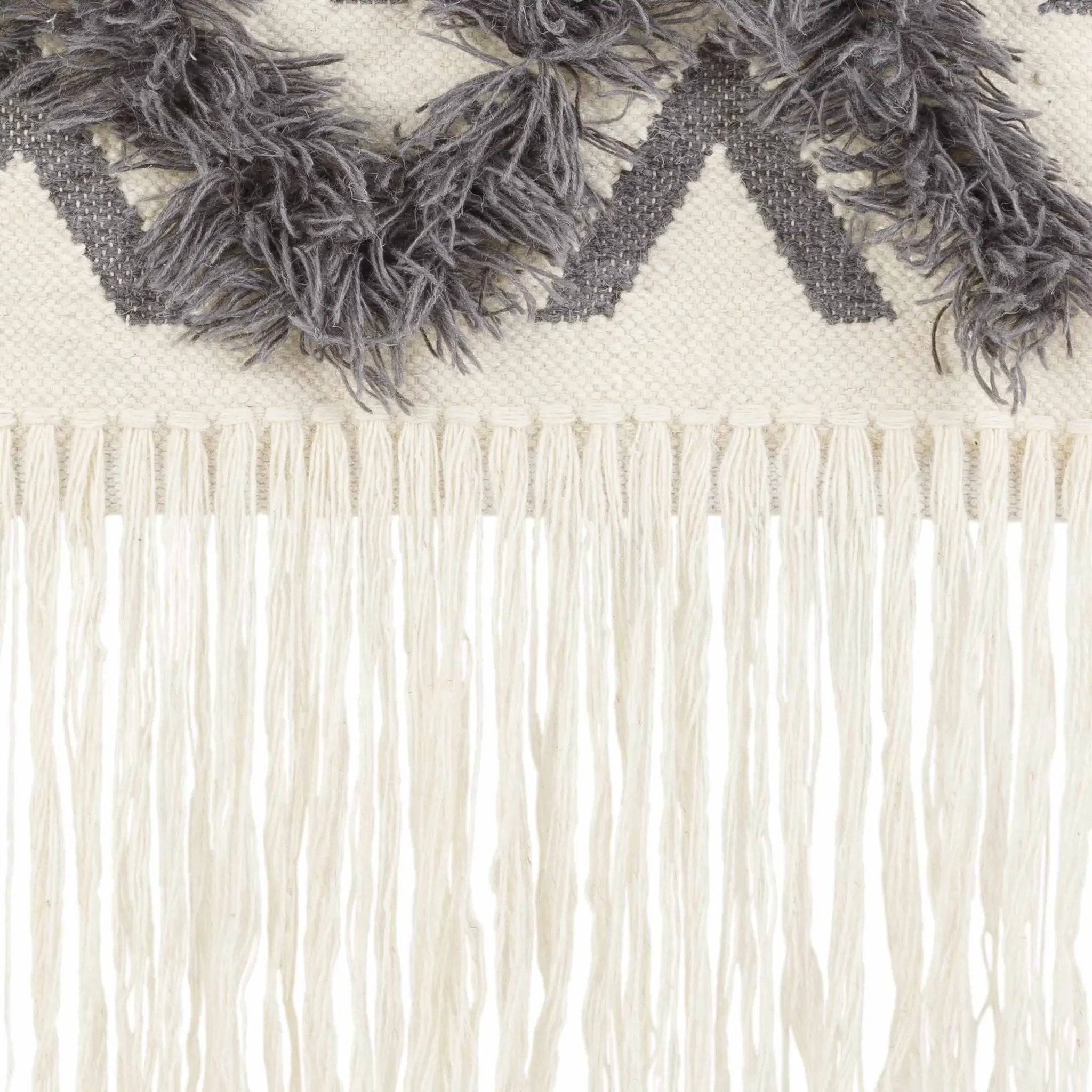 Chapelton Gray Geometric Textured Wall Hanging - Clearance by Boutique Rugs