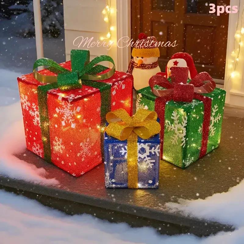 Christmas Glass String Lights Gift Box with 20 LEDs & 3 Modes by House Of Avana
