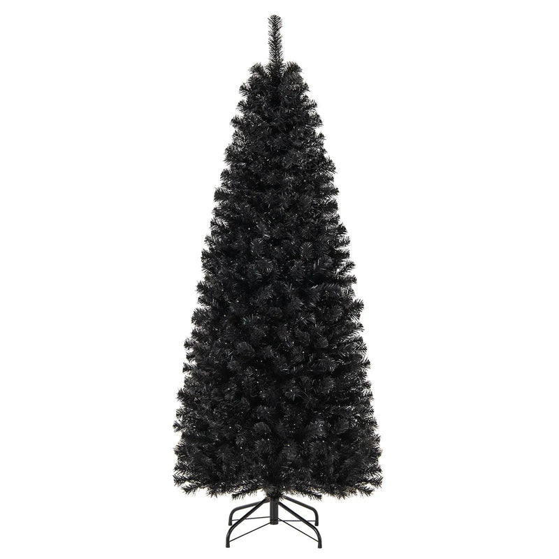 Pre-lit Christmas Halloween Tree with PVC Branch Tips and Warm White Lights by DirectDeals