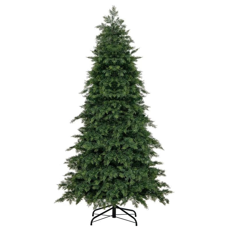 6/7.5 Feet Pre-Lit Artificial Christmas Tree with 11 Modes and Metal Stand by DirectDeals
