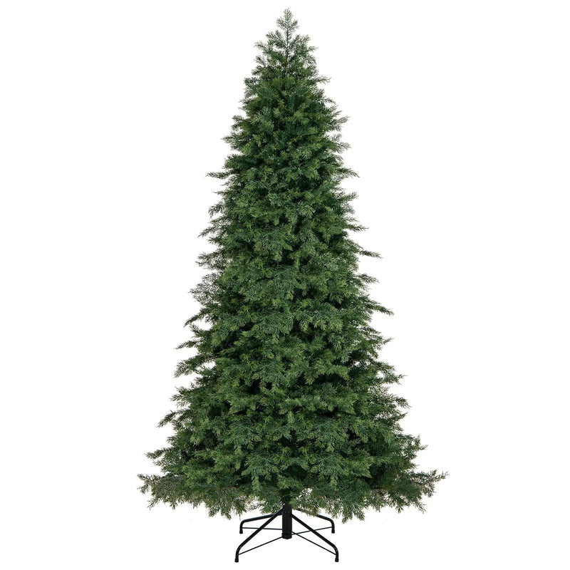 6/7.5 Feet Pre-Lit Artificial Christmas Tree with 11 Modes and Metal Stand by DirectDeals