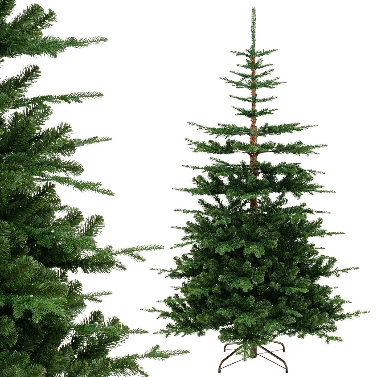 7 Feet Hinged Artificial Pre-lit Christmas Tree with 1303 Branch Tips by DirectDeals