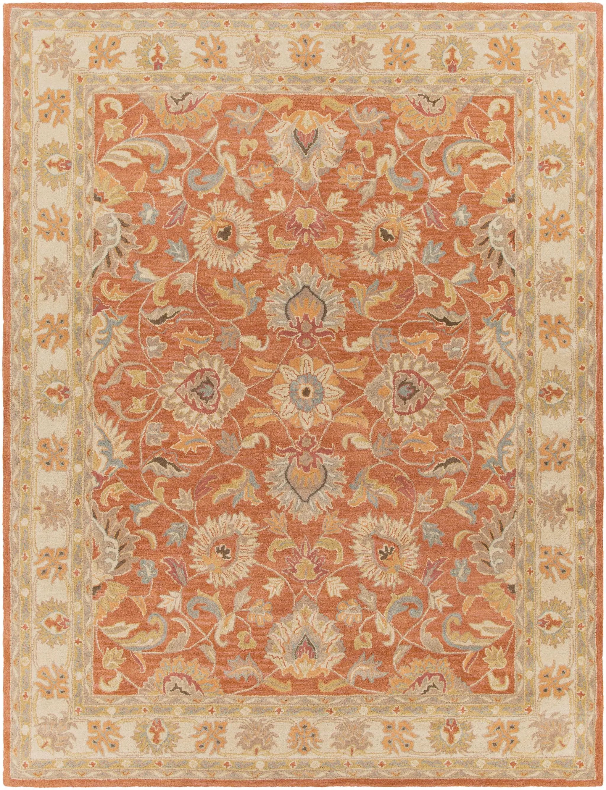 Caesar Hand Tufted Burnt Orange 1124 Wool Carpet by Boutique Rugs