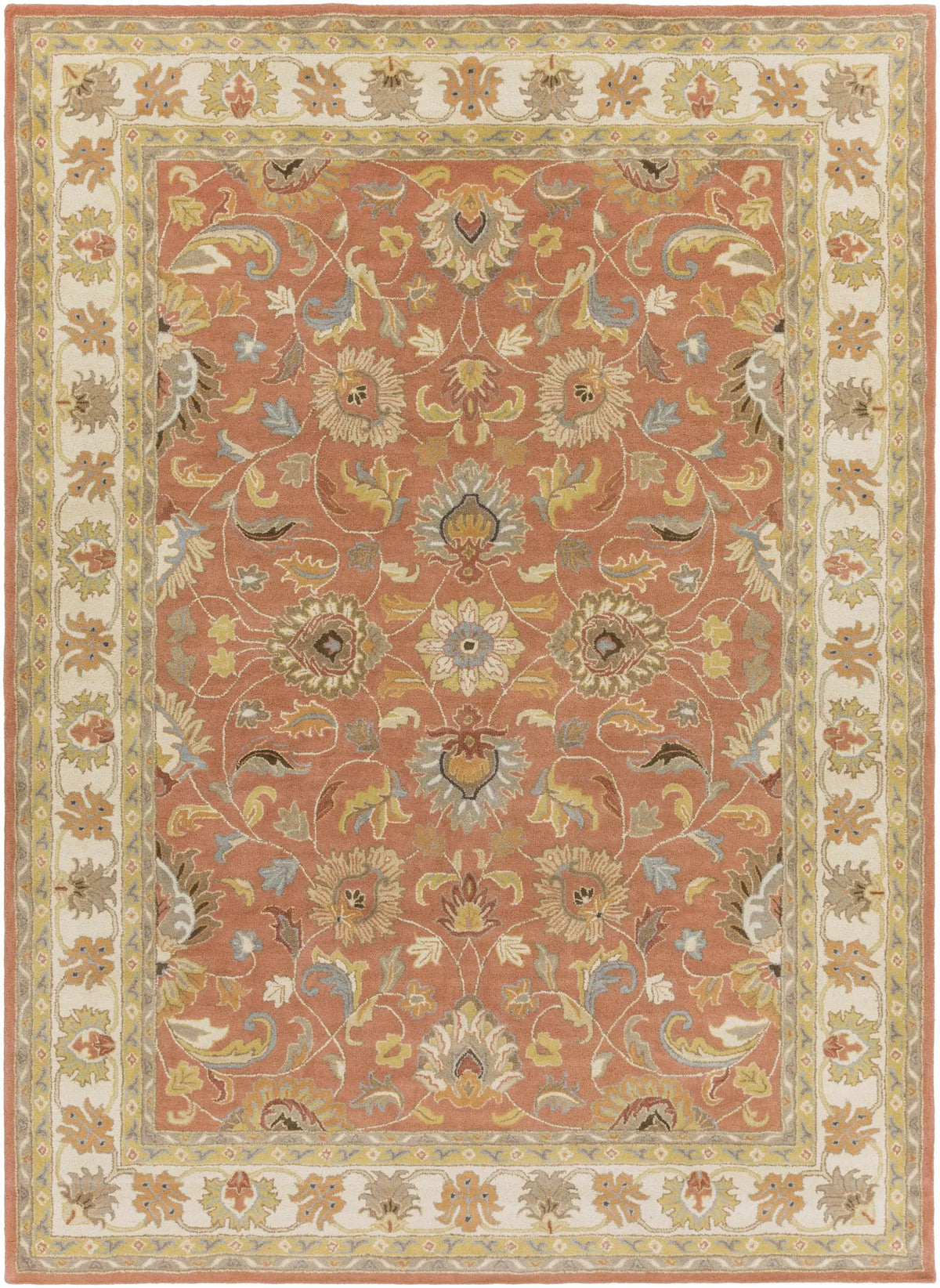 Caesar Hand Tufted Burnt Orange 1124 Wool Carpet, photo 18 of 22
