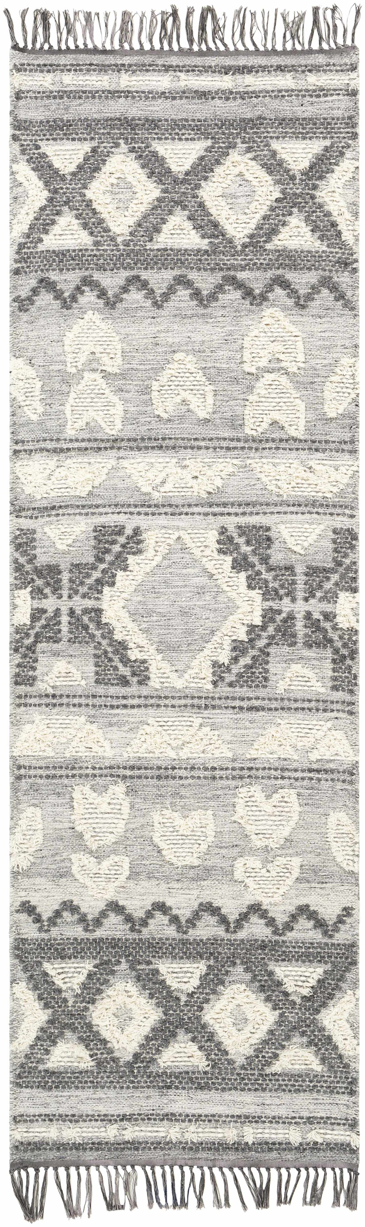 Gakona High-Low Cream&Charcoal Wool Rug - Clearance, photo 3 of 6