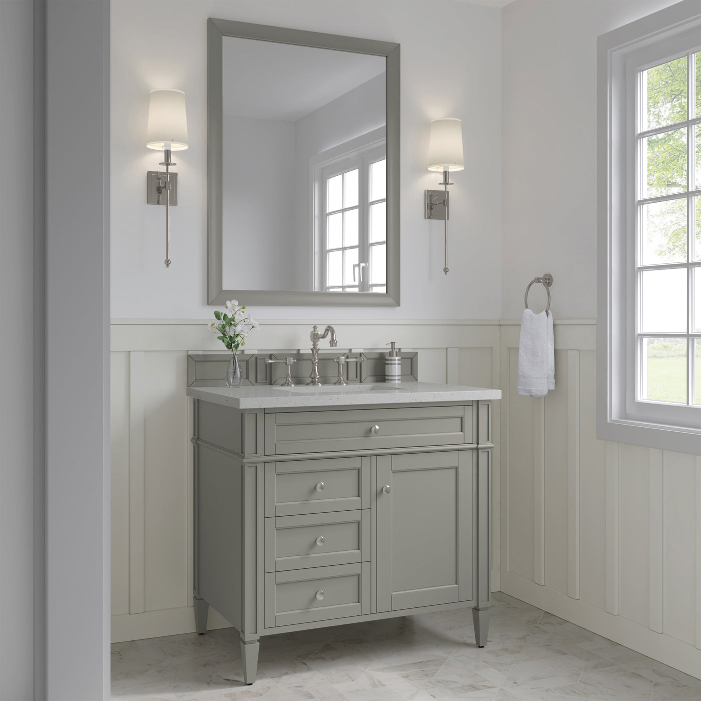 James Martin Brittany 36" Single Bathroom Vanity, Urban Gray, view 18