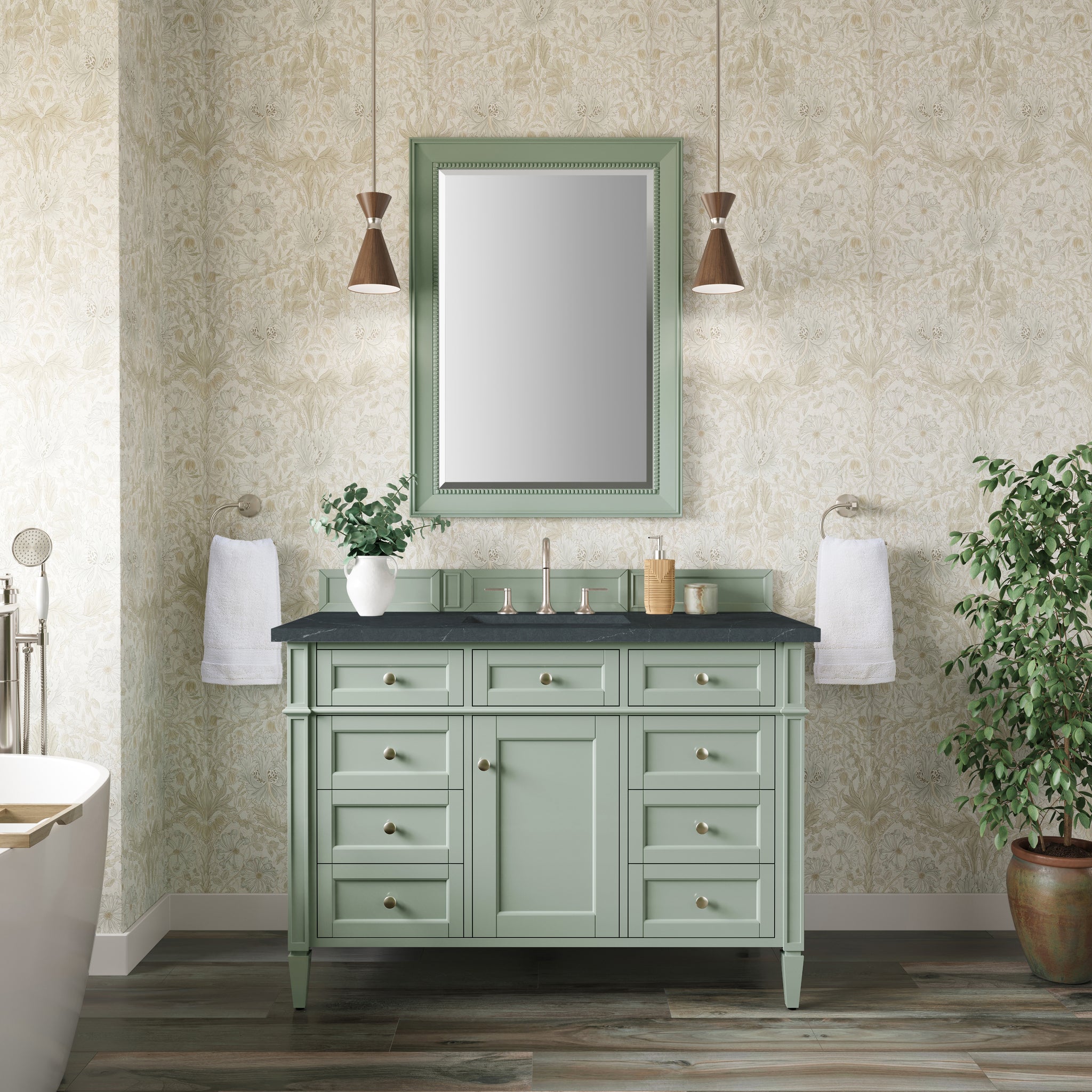 James Martin Brittany 48" Single Bathroom Vanity, Sage Green, view 28