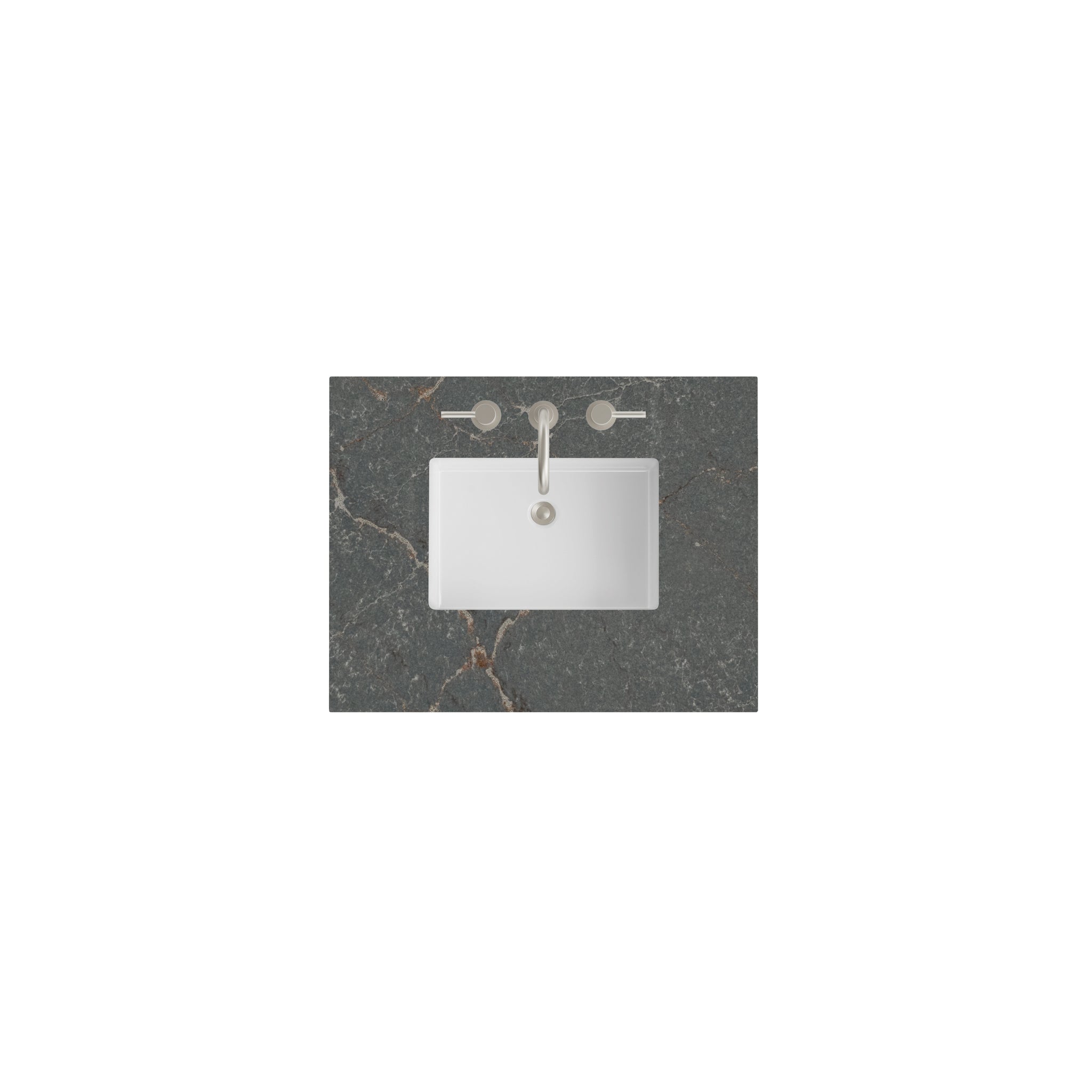 James Martin 30" Single Vanity Top with Parisien Bleu countertop