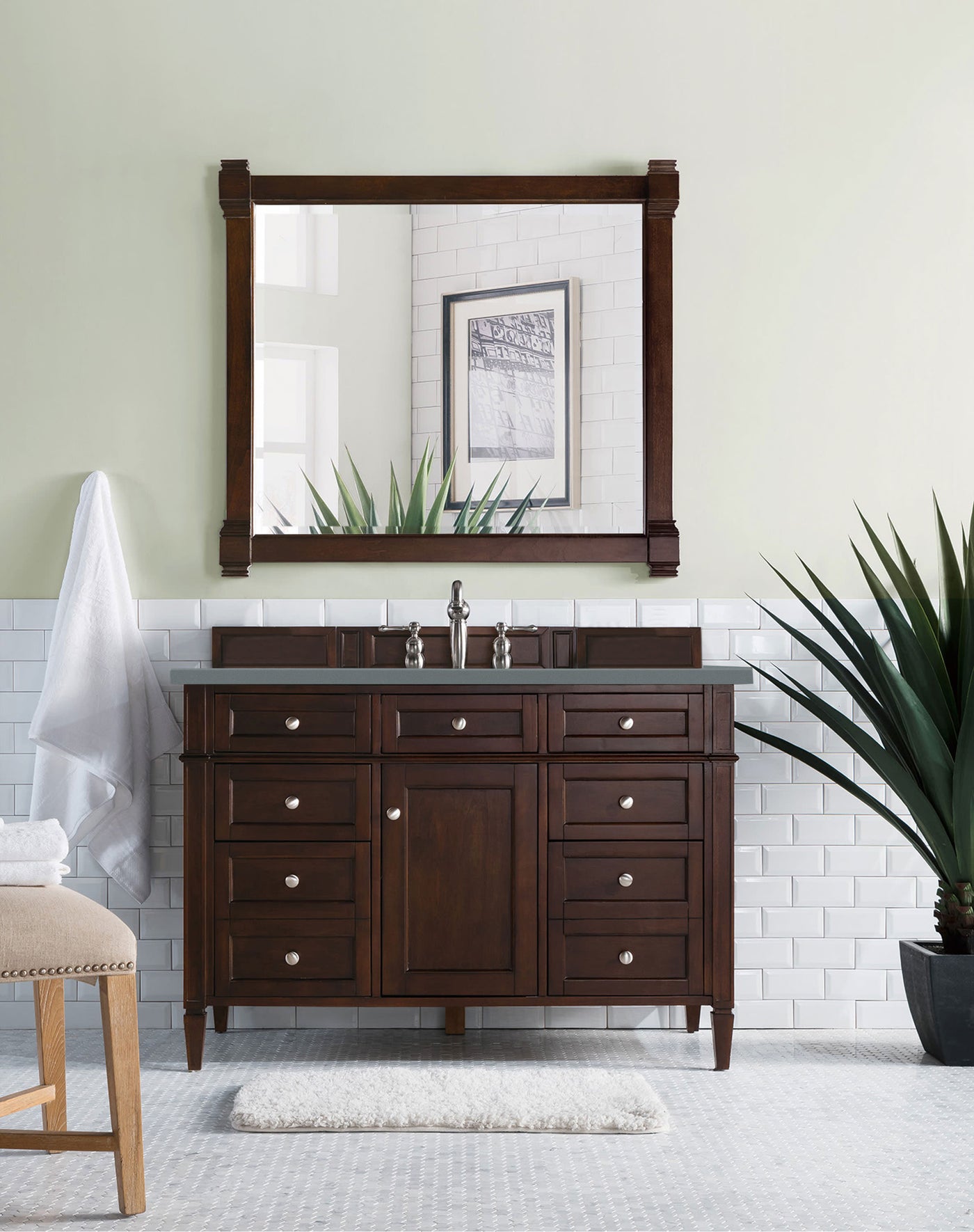 James Martin Brittany 48" Single Bathroom Vanity, Burnished Mahogany, view 22